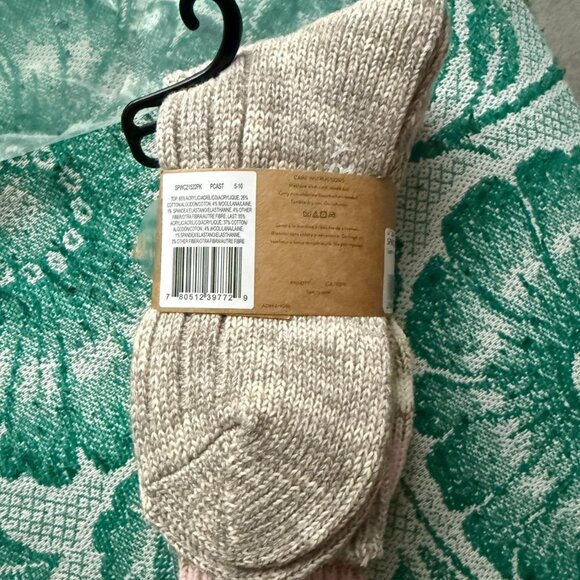 Sperry Women’s 2-Pack Comfort Crew Boot Socks – Beige/Brown/Pink (Size 9–11) - Picture 4 of 6